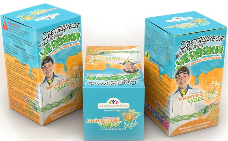 Набор Юный химик «Светящиеся полимерные червяки» — картинка 2