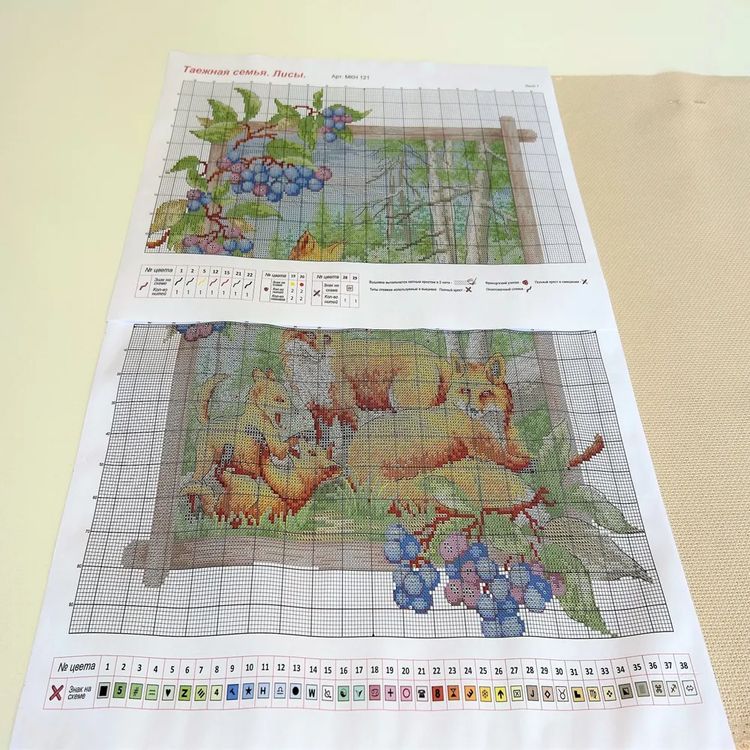 Набор для вышивания «Таежная семья. Лисы» — картинка 5