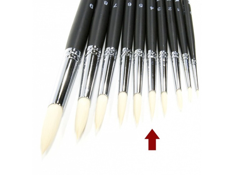 Кисть синтетическая «Зима» круглая №4 — картинка 2