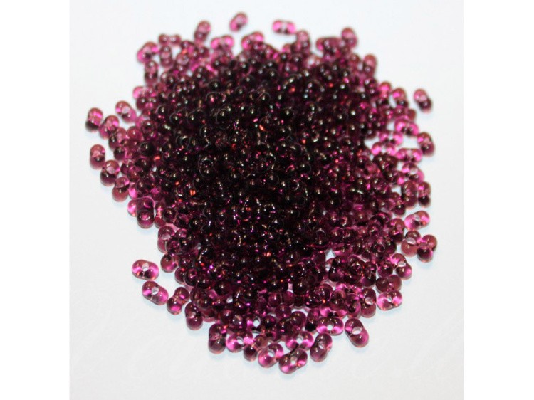 Бисер Чехия FARFALLE 321-90001 2х4 мм, 50 г, цвет: 20060 лиловый — картинка 2