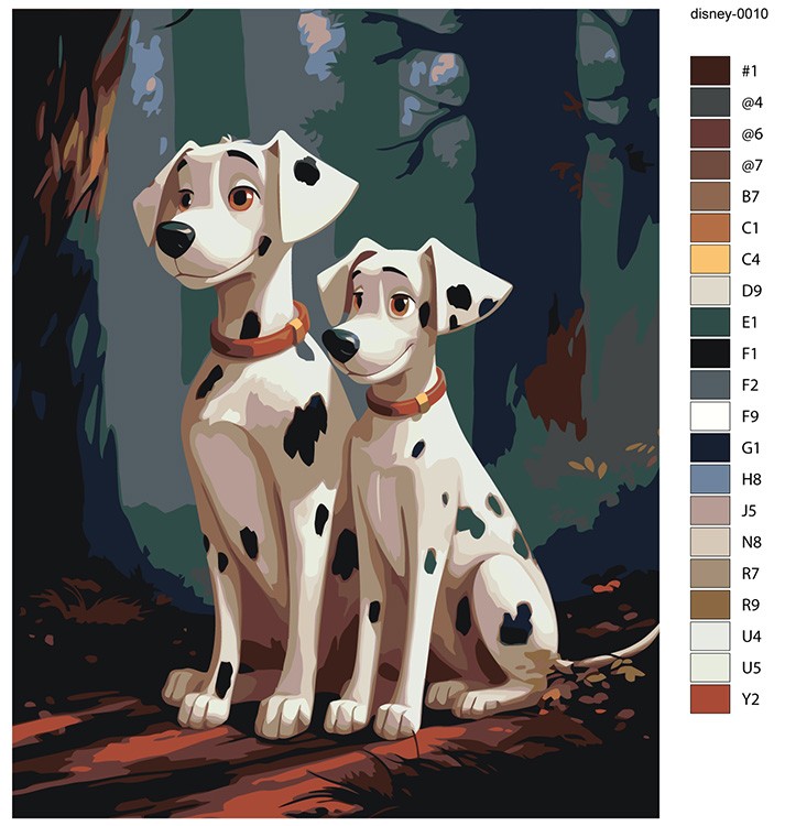 Картина по номерам «Герои Дисней: 101 далматинец» — картинка 2