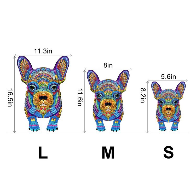 Деревянные пазлы «Смелый Бульдог S», Woodbests — картинка 4
