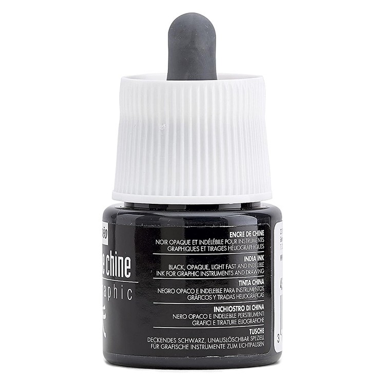 Китайская тушь 45 мл, цвет: черный, Pebeo — картинка 4