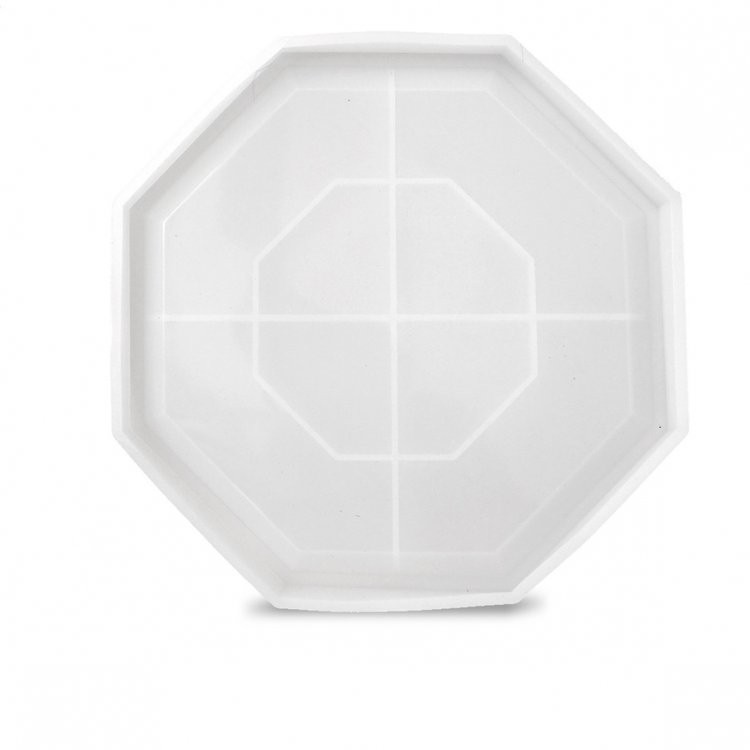 Силиконовый молд для эпоксидной смолы - Тарелка восьмиугольник, 20 см