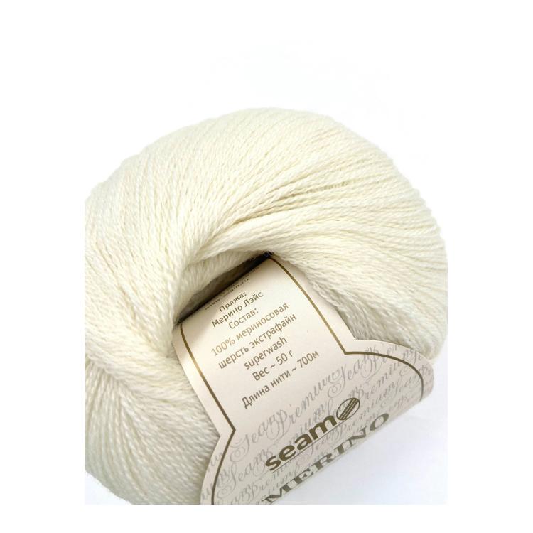 Пряжа SEAM MERINO LACE (02), суровый, 5 шт. по 50 г — картинка 4