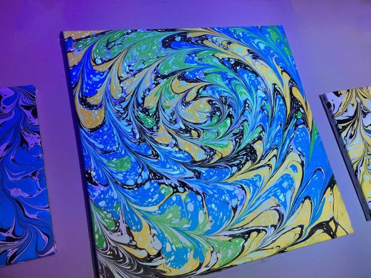 Холст белый для эбру А4 (20х30 см), Amazing Color — картинка 3