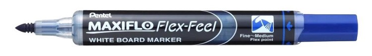 Маркер Maxiflo 1 - 5 мм, перо круглое, синий, Pentel