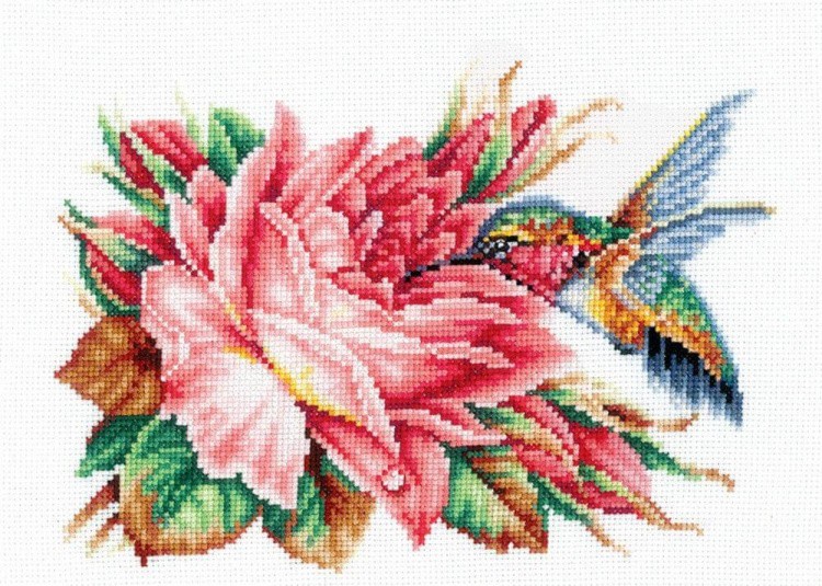Набор для вышивания «Колибри и роза »