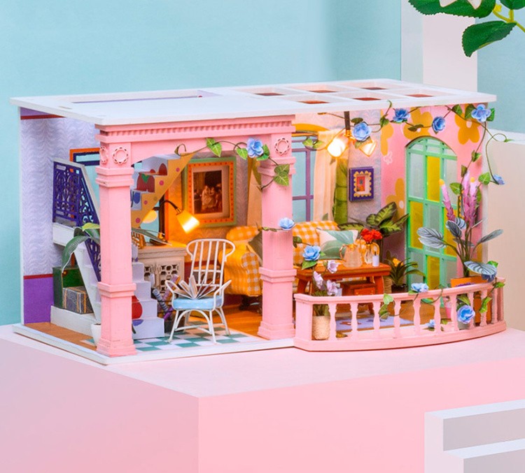 Набор для создания миниатюры (румбокс) «Цветочная лоджия» — картинка 7