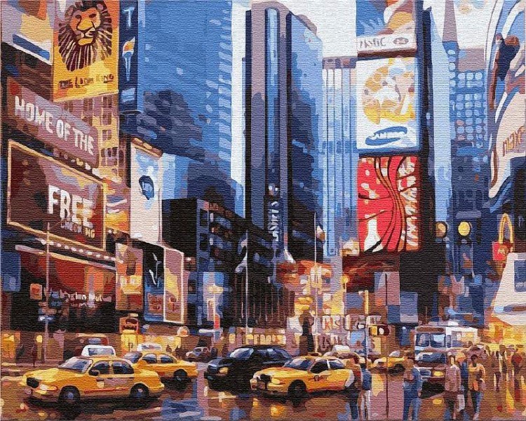 Картина по номерам «Таймс сквер. Нью-Йорк»