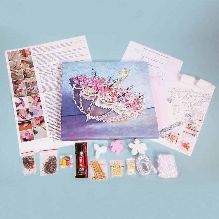 Картина на холсте из пайеток «Романтика дождя» — картинка 2