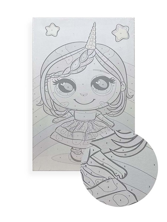 Картина по номерам «Девочка и радуга» — картинка 2