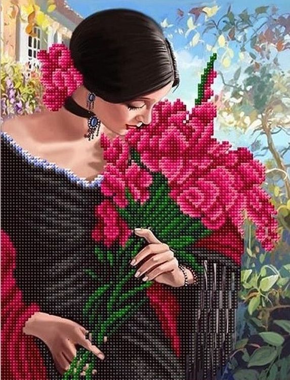 Рисунок на ткани «Прекрасные цветы»