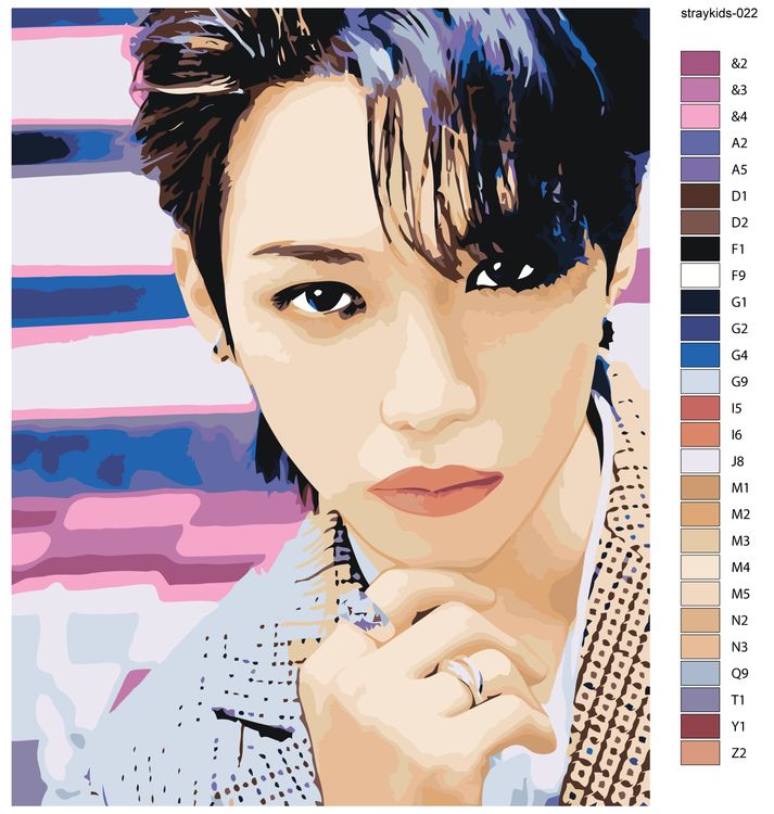 Картина по номерам «Stray Kids Стрей Кидс: Феликс 4» — картинка 3