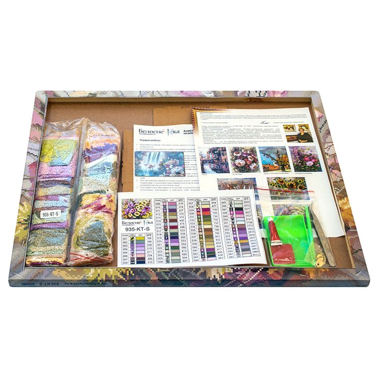 Алмазная вышивка «Букет с гладиолусами» — картинка 3