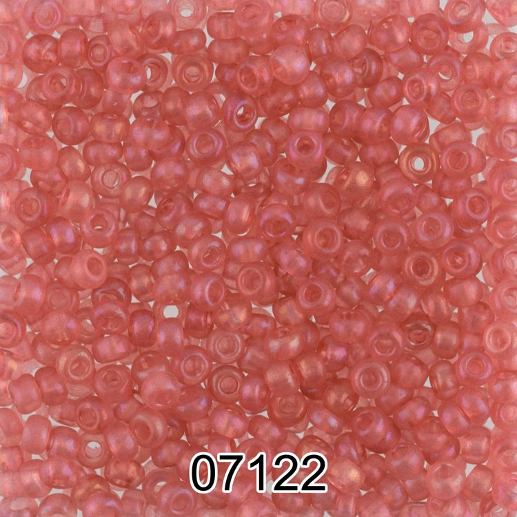 Бисер Чехия круглый 5 10/0, 2,3 мм, 500 г, цвет: 07122 розовый/перл