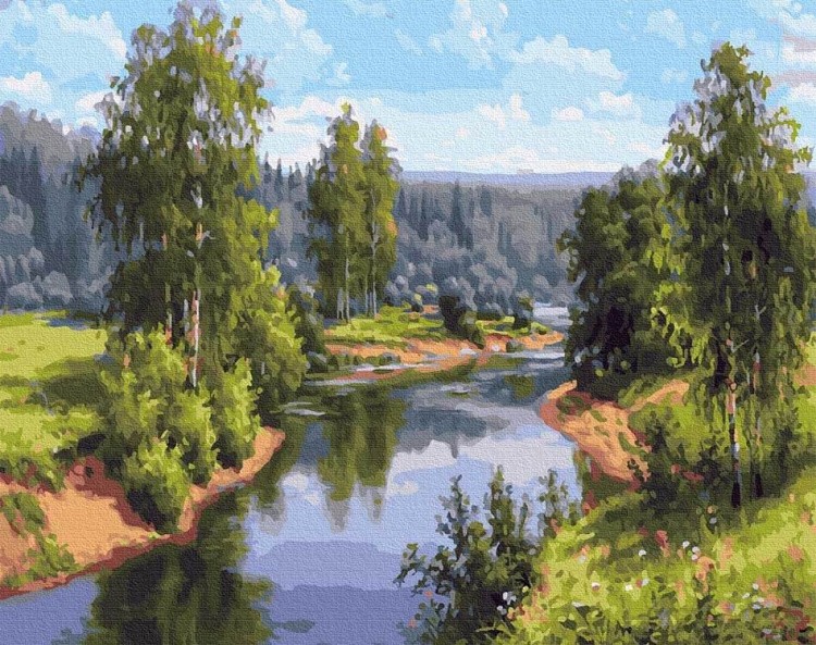 Картина по номерам «Проточная река»