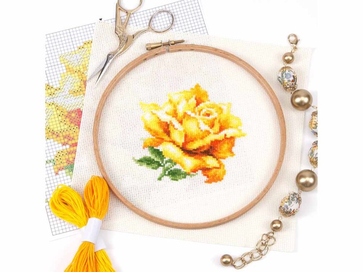 Набор для вышивания «Желтая роза» — картинка 4