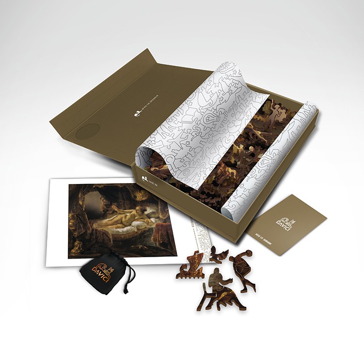 Деревянные пазлы DAVICI «Даная» Рембрандта Харменса ван Рейна — картинка 9