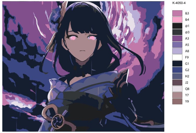 Картина по номерам «Сёгун Райдэн» — картинка 2