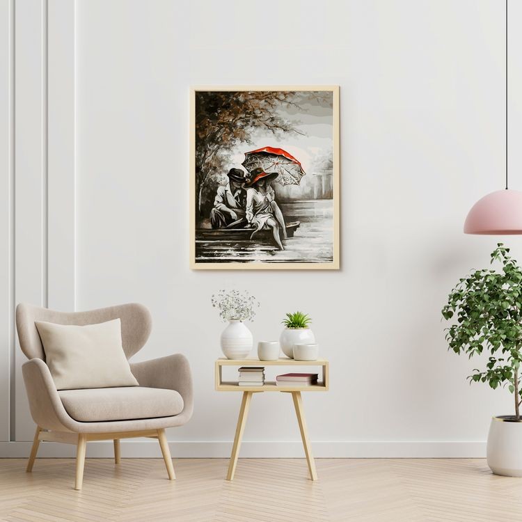 Картина по номерам «Пара под зонтом» — картинка 4