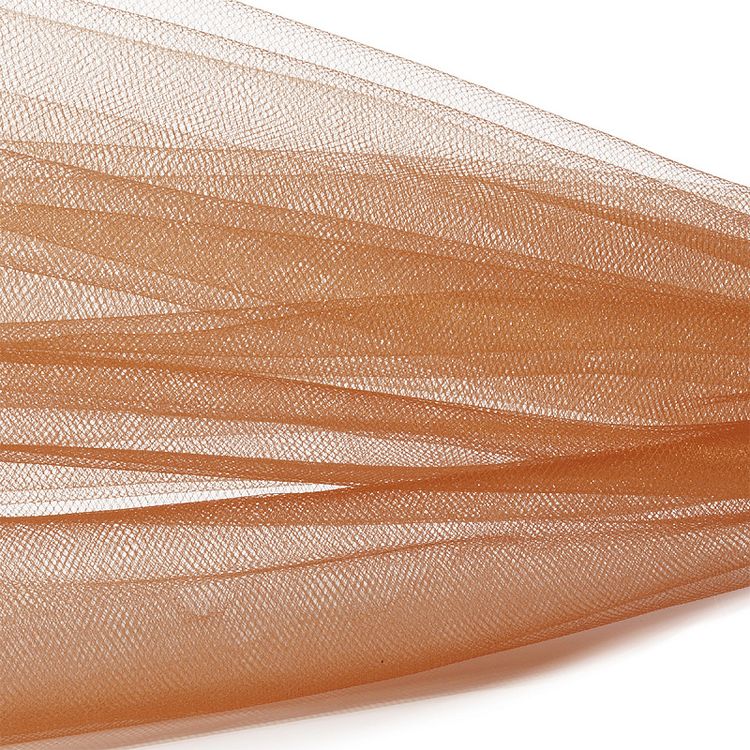 Фатин Kristal средней жесткости, блестящий, 5 м, ширина 300 см, 100% полиэстер, цвет: оранжевый — картинка 2