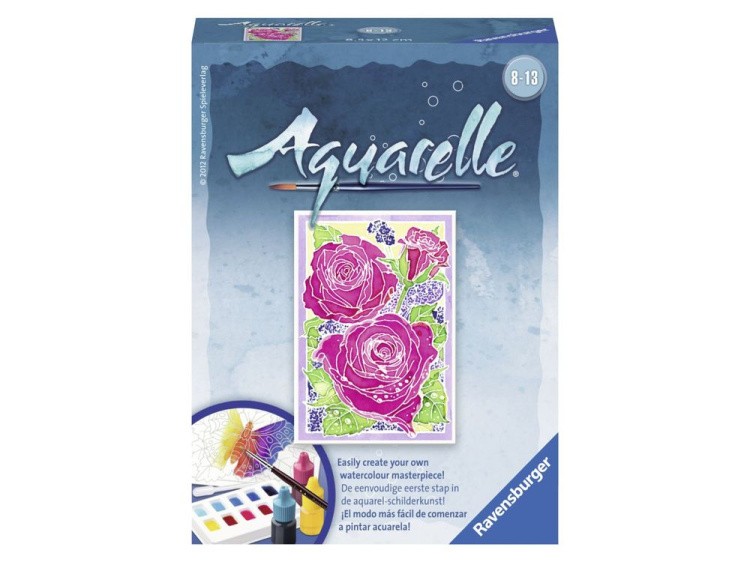 Картина акварелью по контурам «Розы» — картинка 2