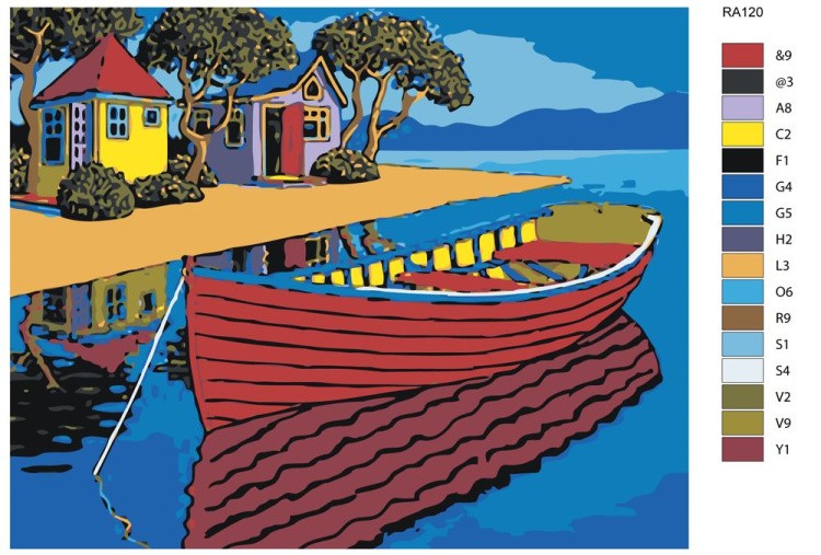 Картина по номерам «Лодка у причала» — картинка 2