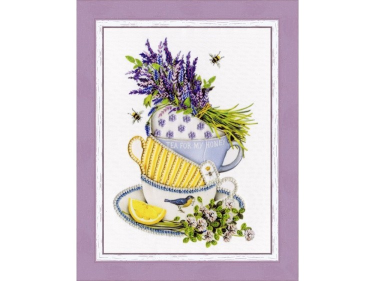 Набор вышивки бисером «Лавандовый чай» — картинка 2
