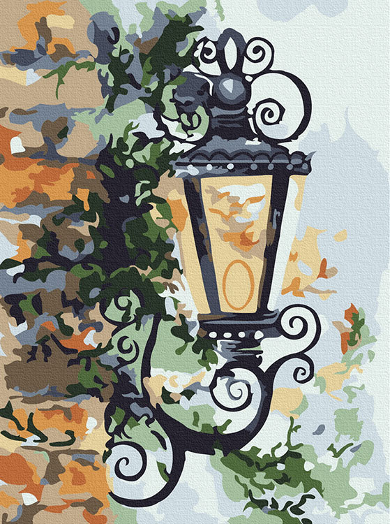 Картина по номерам «Уличный фонарь»