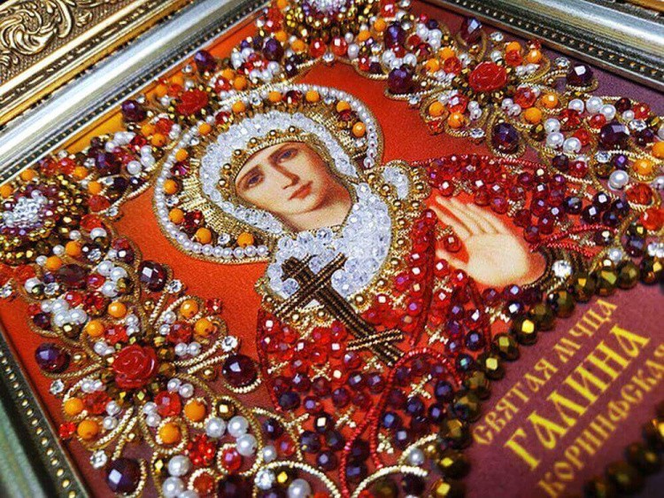 Набор вышивки хрустальными камнями «Святая Галина» — картинка 9