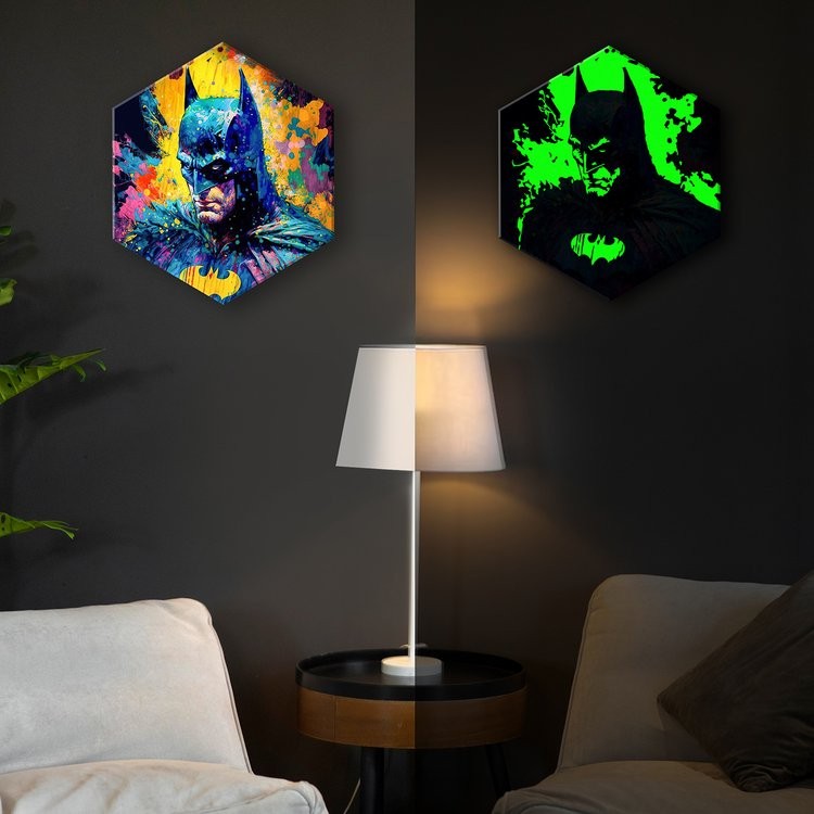 Картина по номерам со светящейся краской Гексагон «Бэтмен» — картинка 2