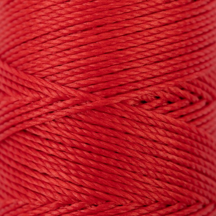 Нитки для кожи вощёные, крученые (полиэстер), 0,45 мм, 40 м, цвет: красный, Промысел — картинка 2