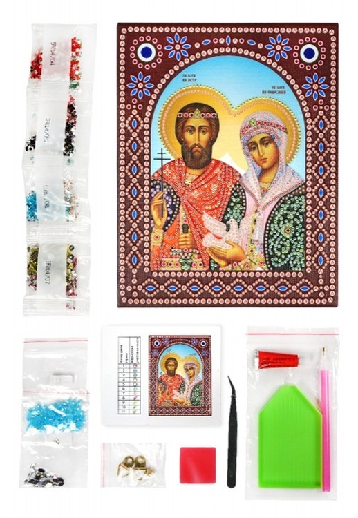 Алмазная вышивка 5D «Пётр и Феврония Муромские» — картинка 2