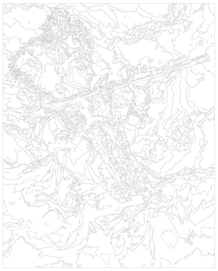 Картина по номерам Чакры йога индуизм бог Кришна — картинка 3