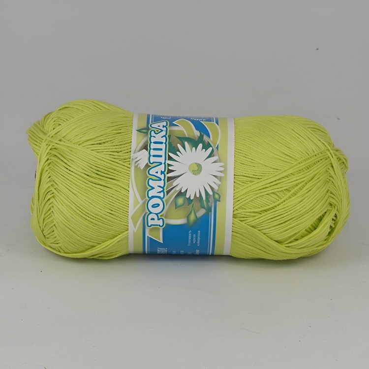 Пряжа ПНК им.Кирова Ромашка (4702), ярко-салатовый, 5 шт. по 75 г — картинка 2
