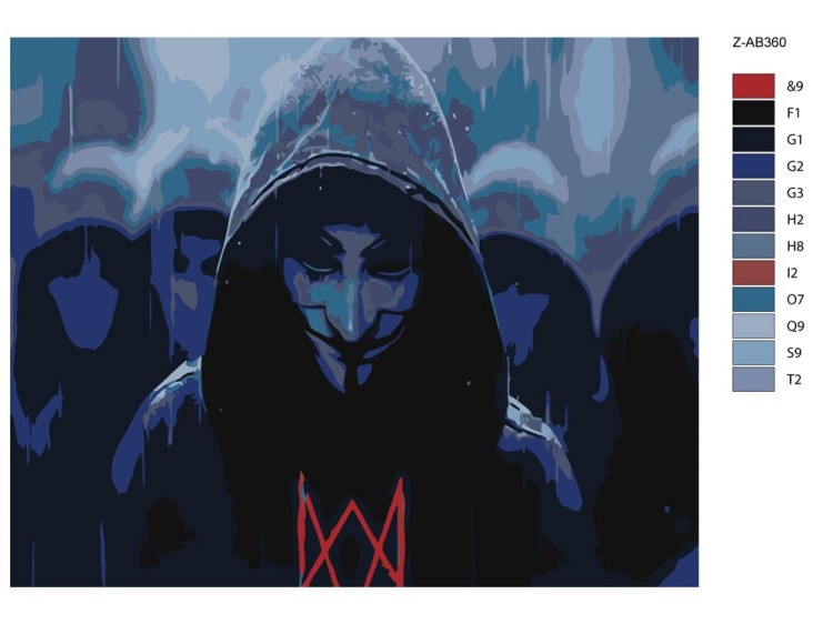 Картина по номерам «Гай Фокс» — картинка 2