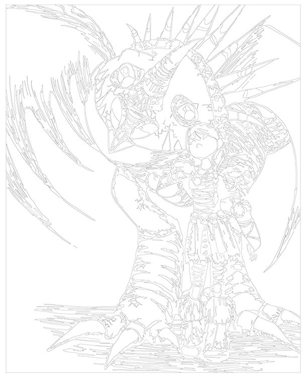 Картина по номерам «Арт дракона Злобного Змеевика Громгильда 6» — картинка 3