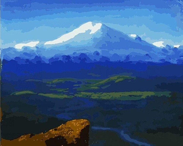 Картина по номерам «Снежные вершины»