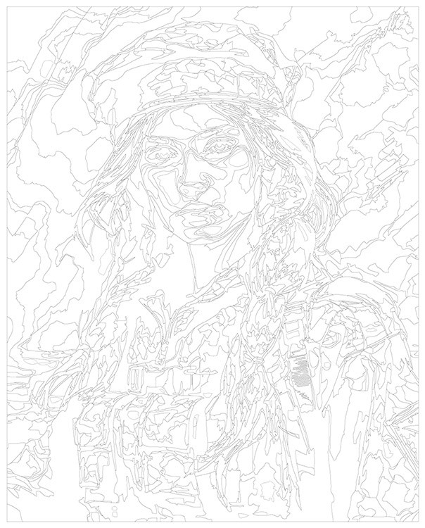 Картина по номерам «Девушка в военной форме» — картинка 3