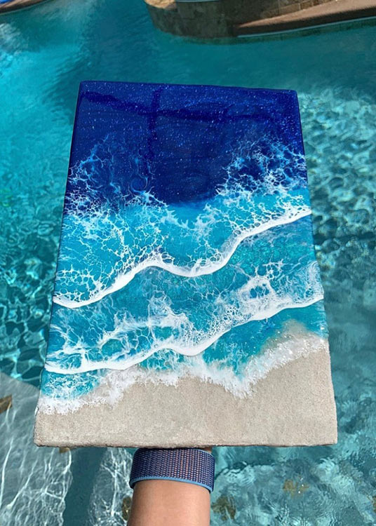 Набор для создания картины эпоксидной смолой Море 30х50 см, Art Blong — картинка 9