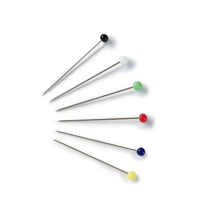 Булавки №9 со стекляными головками, сталь, 20 г, 30 мм, PRYM — картинка 2
