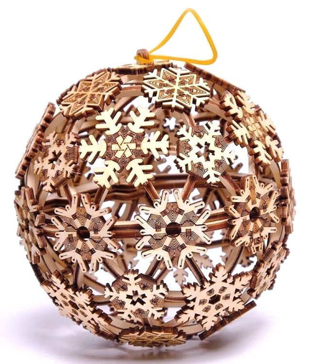 Механическая деревянная сборная модель Wood Trick «Рождественский Шар» — картинка 3