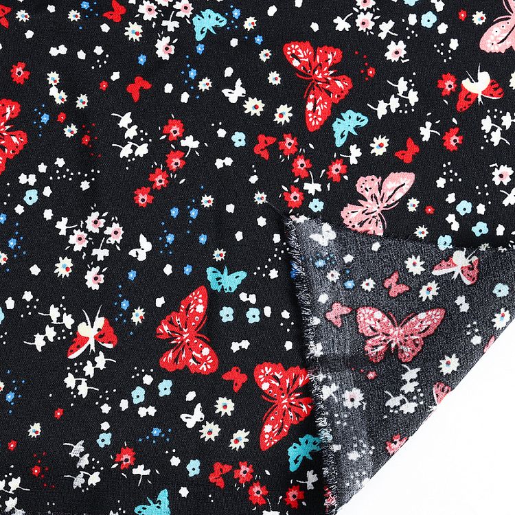 Ткань Софт, 5 м, ширина 150 см, 105 г/м2, цвет: черный, принт, TBY — картинка 3