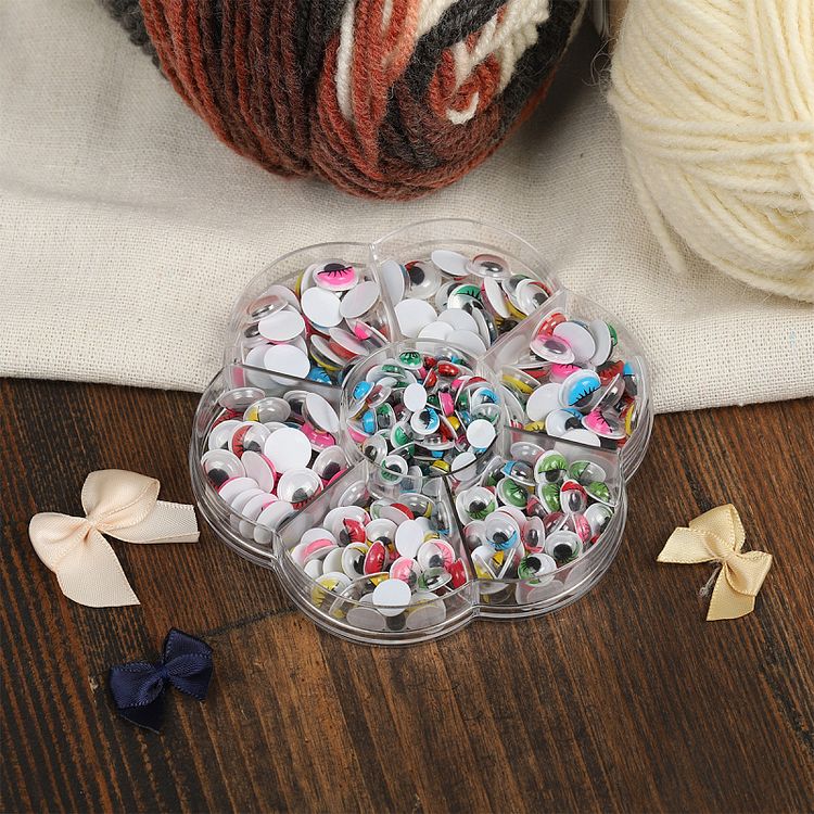 Глаза круглые бегающие, с ресницами, 6-10 мм цвет: микс, 300 шт., Magic 4 Toys — картинка 9