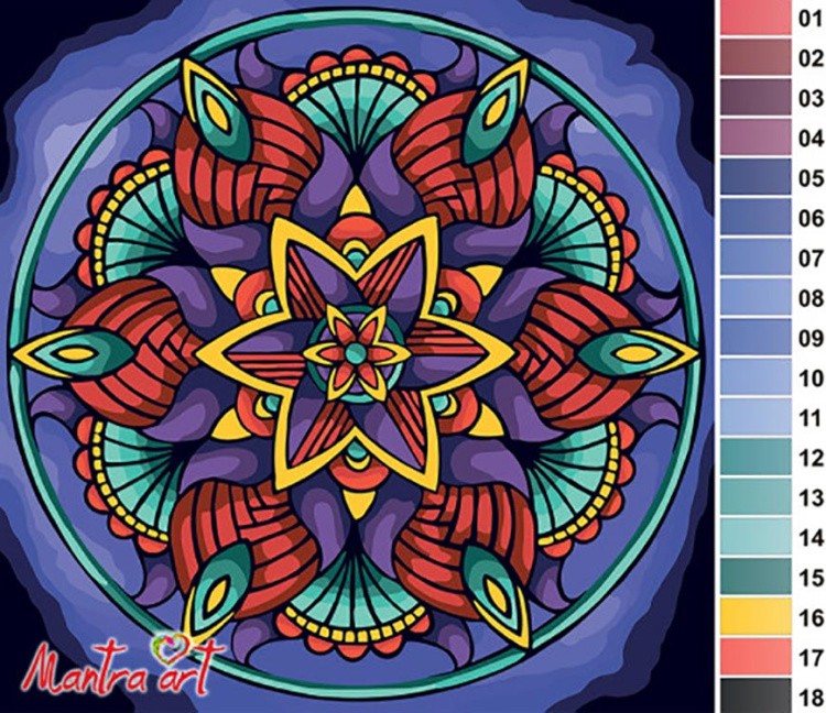 Картина по номерам «Мандала любви и счастья» — картинка 2