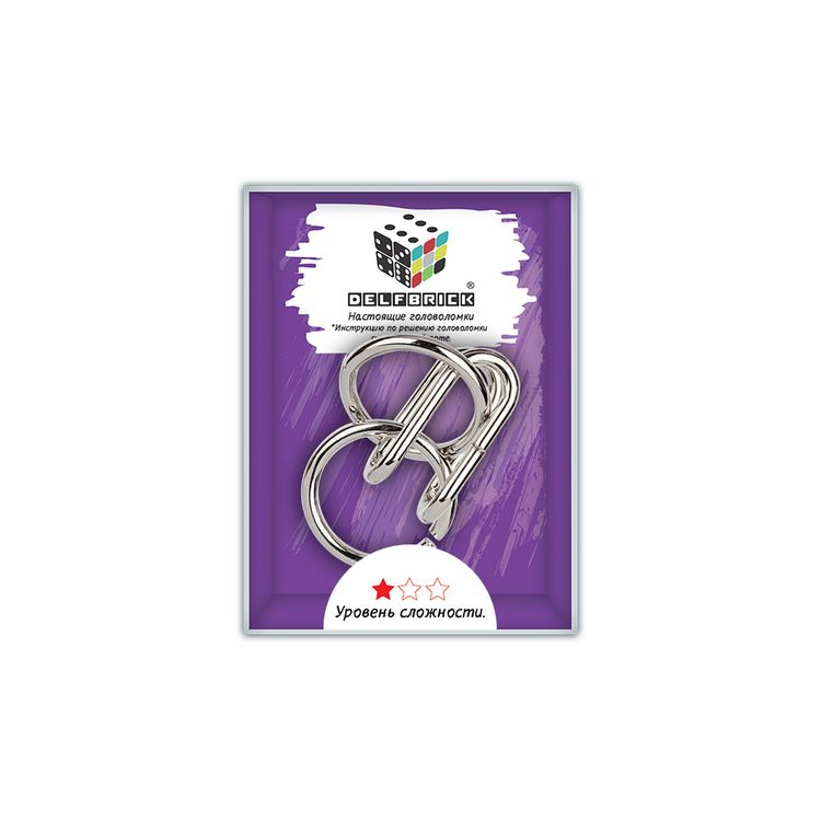 Головоломка металлическая Кольца, 2 элемента — картинка 2