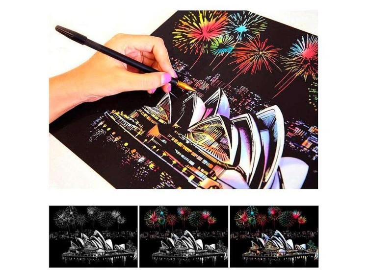 Скретч-картина «Sydney Opera House» (цветная) — картинка 7