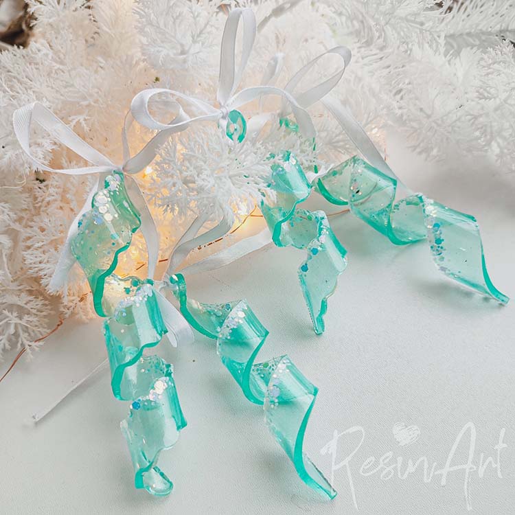 Елочная игрушка Серпантин №2 - Силиконовый молд, ResinArt — картинка 3