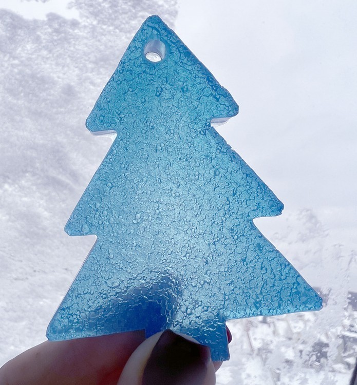 Силиконовый молд - Кристаллические елочные игрушки №1, 18x17,5см, 1 молд — картинка 4